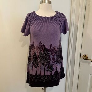 Funky People Purple Cap Sleeve Tunic NWT